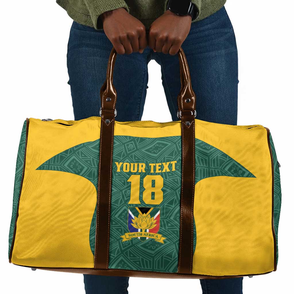 Custom South Africa Soccer Travel Bag Bafana Bafana Spirit African Pattern - Wonder Print Shop