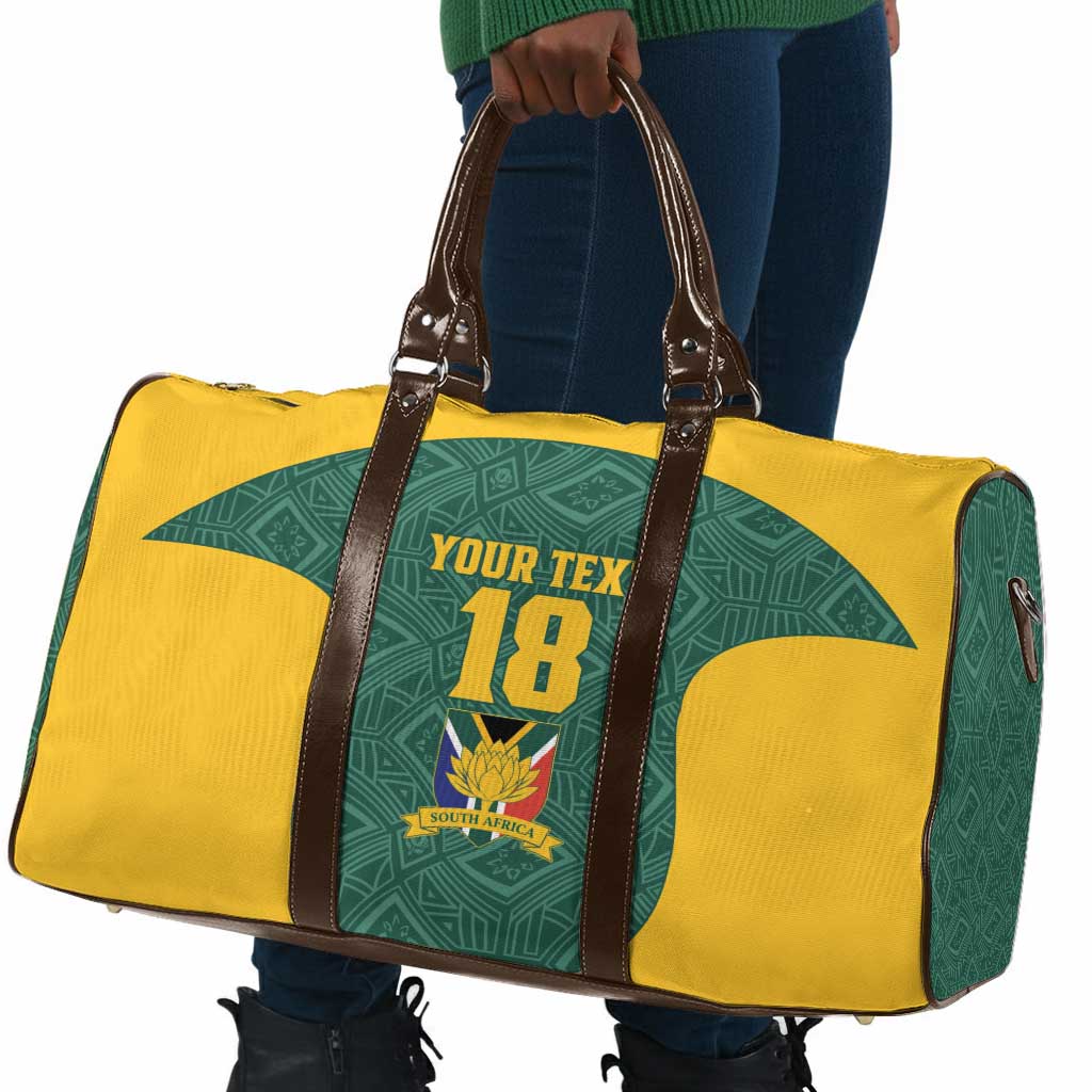 Custom South Africa Soccer Travel Bag Bafana Bafana Spirit African Pattern - Wonder Print Shop