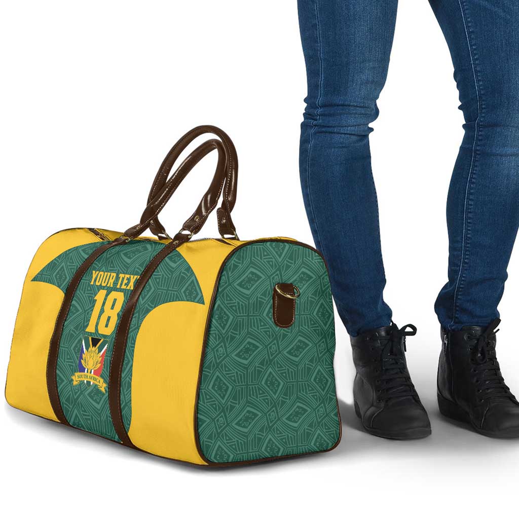 Custom South Africa Soccer Travel Bag Bafana Bafana Spirit African Pattern - Wonder Print Shop