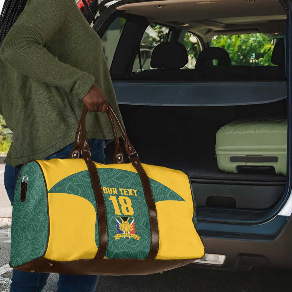 Custom South Africa Soccer Travel Bag Bafana Bafana Spirit African Pattern - Wonder Print Shop