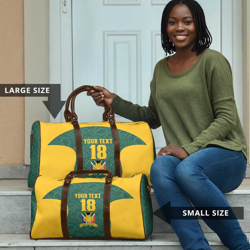 Custom South Africa Soccer Travel Bag Bafana Bafana Spirit African Pattern - Wonder Print Shop
