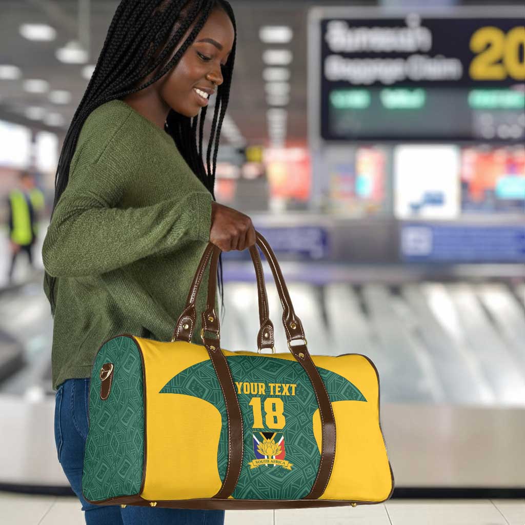 Custom South Africa Soccer Travel Bag Bafana Bafana Spirit African Pattern - Wonder Print Shop