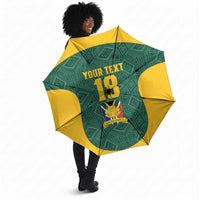 Custom South Africa Soccer Umbrella Bafana Bafana Spirit African Pattern - Wonder Print Shop