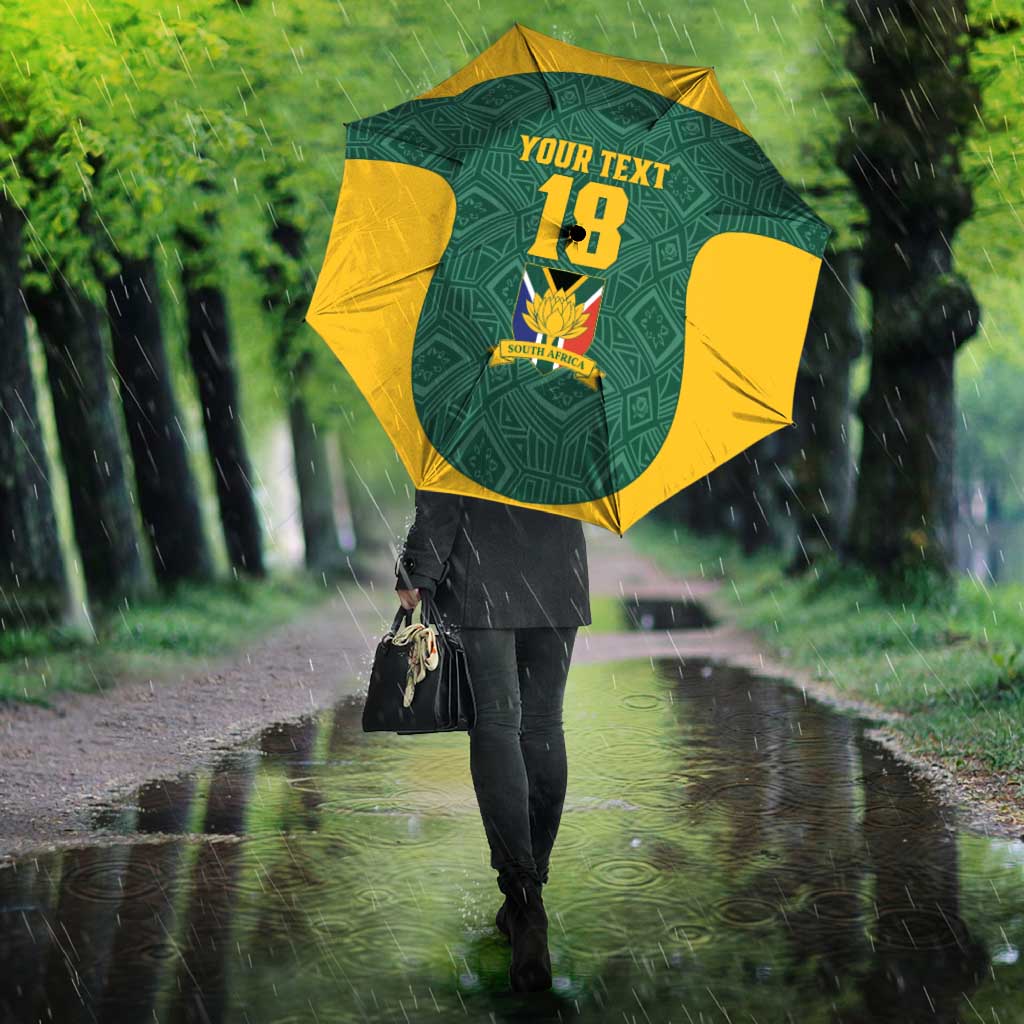 Custom South Africa Soccer Umbrella Bafana Bafana Spirit African Pattern - Wonder Print Shop