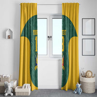 Custom South Africa Soccer Window Curtain Bafana Bafana Spirit African Pattern - Wonder Print Shop