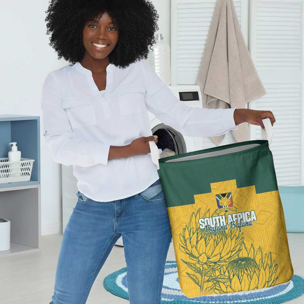 Custom South Africa Soccer Laundry Basket From Protea Roots We Rise - Wonder Print Shop