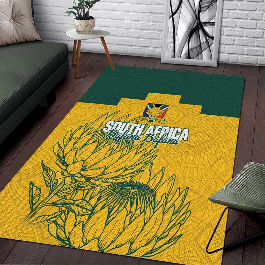 Custom South Africa Soccer Area Rug From Protea Roots We Rise - Wonder Print Shop