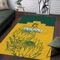 Custom South Africa Soccer Area Rug From Protea Roots We Rise - Wonder Print Shop