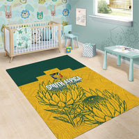 Custom South Africa Soccer Area Rug From Protea Roots We Rise - Wonder Print Shop