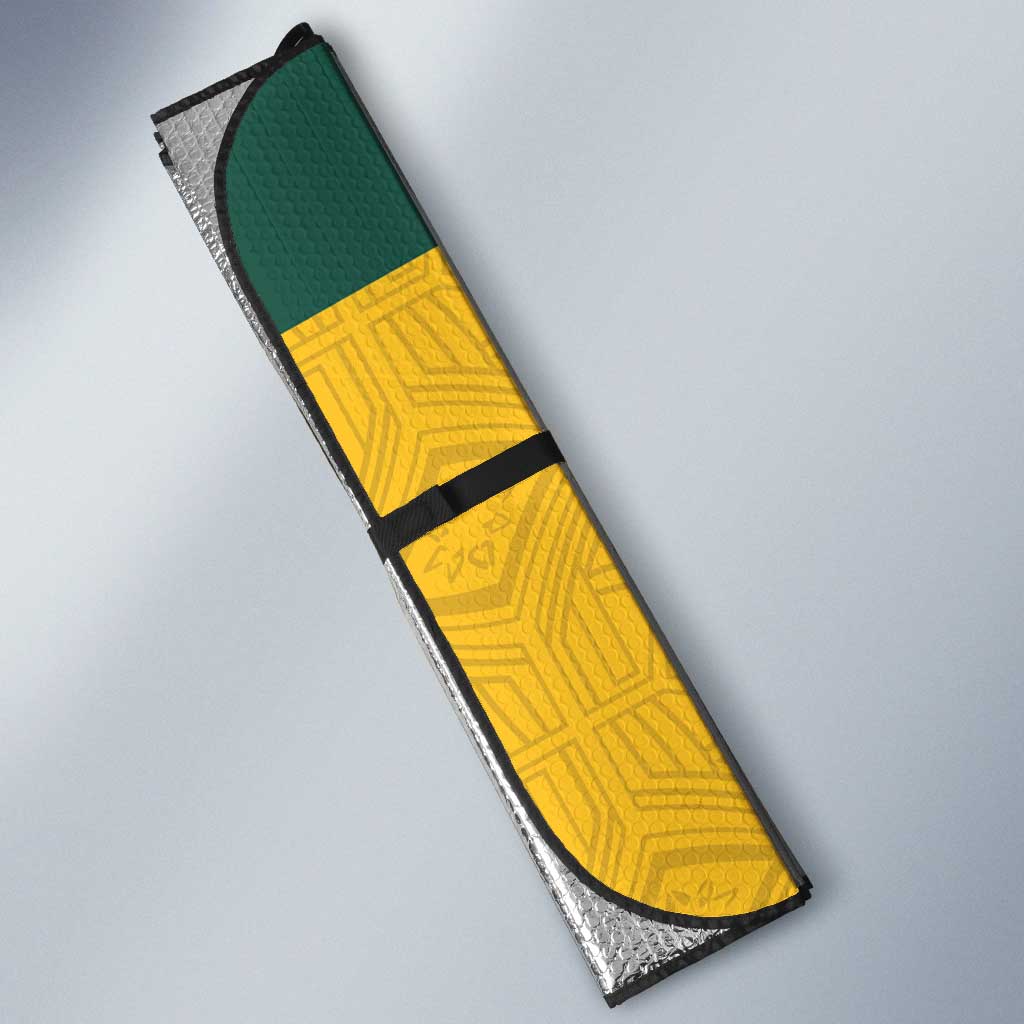 Custom South Africa Soccer Auto Sun Shade From Protea Roots We Rise - Wonder Print Shop