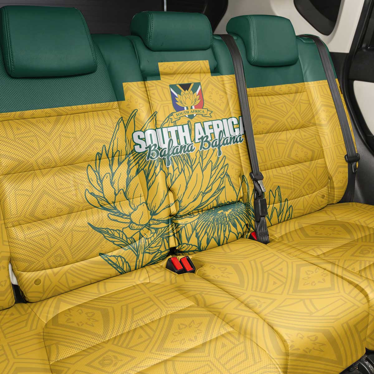 Custom South Africa Soccer Back Car Seat Cover From Protea Roots We Rise - Wonder Print Shop