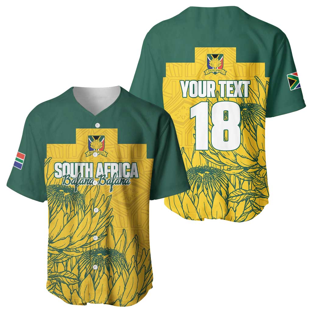 Custom South Africa Soccer Baseball Jersey From Protea Roots We Rise - Wonder Print Shop