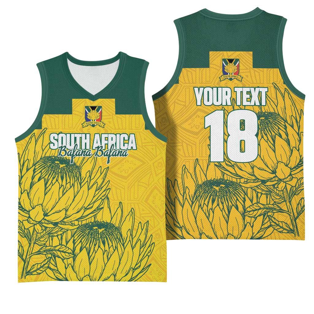 Custom South Africa Soccer Basketball Jersey From Protea Roots We Rise - Wonder Print Shop