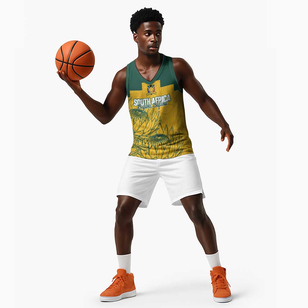 Custom South Africa Soccer Basketball Jersey From Protea Roots We Rise - Wonder Print Shop