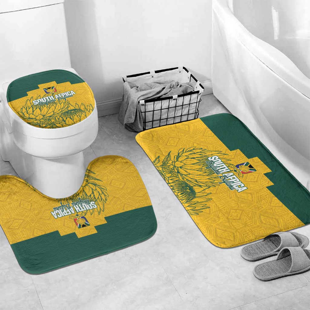 Custom South Africa Soccer Bathroom Set From Protea Roots We Rise - Wonder Print Shop