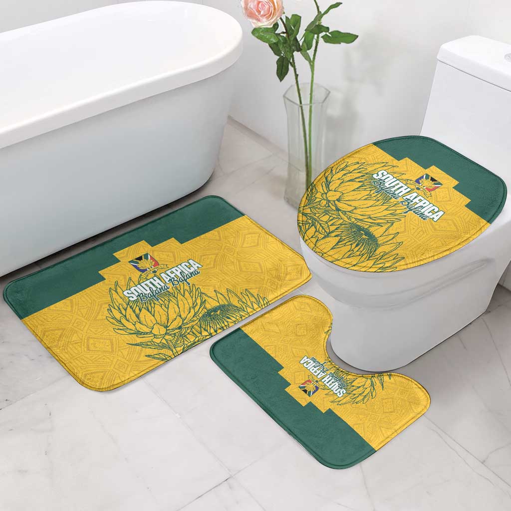 Custom South Africa Soccer Bathroom Set From Protea Roots We Rise - Wonder Print Shop