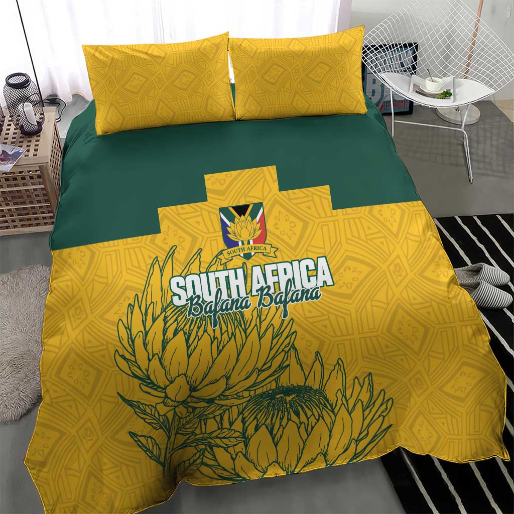 Custom South Africa Soccer Bedding Set From Protea Roots We Rise - Wonder Print Shop