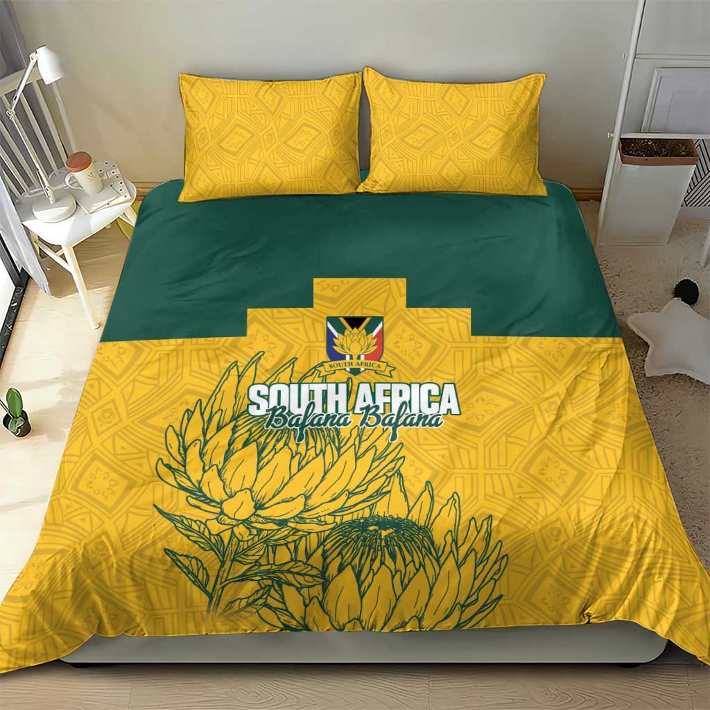Custom South Africa Soccer Bedding Set From Protea Roots We Rise - Wonder Print Shop