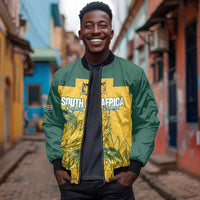 Custom South Africa Soccer Bomber Jacket From Protea Roots We Rise - Wonder Print Shop