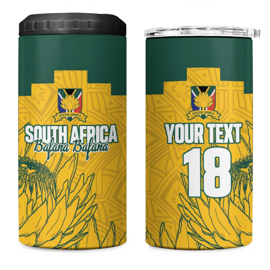 Custom South Africa Soccer 4 in 1 Can Cooler Tumbler From Protea Roots We Rise - Wonder Print Shop
