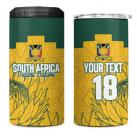 Custom South Africa Soccer 4 in 1 Can Cooler Tumbler From Protea Roots We Rise - Wonder Print Shop