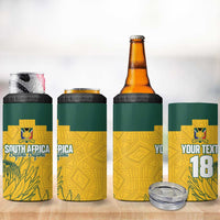 Custom South Africa Soccer 4 in 1 Can Cooler Tumbler From Protea Roots We Rise - Wonder Print Shop