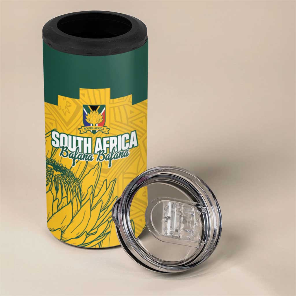 Custom South Africa Soccer 4 in 1 Can Cooler Tumbler From Protea Roots We Rise - Wonder Print Shop