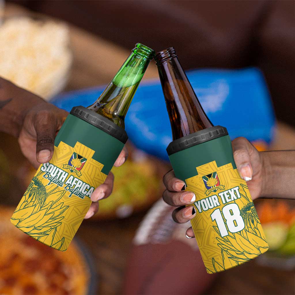 Custom South Africa Soccer 4 in 1 Can Cooler Tumbler From Protea Roots We Rise - Wonder Print Shop