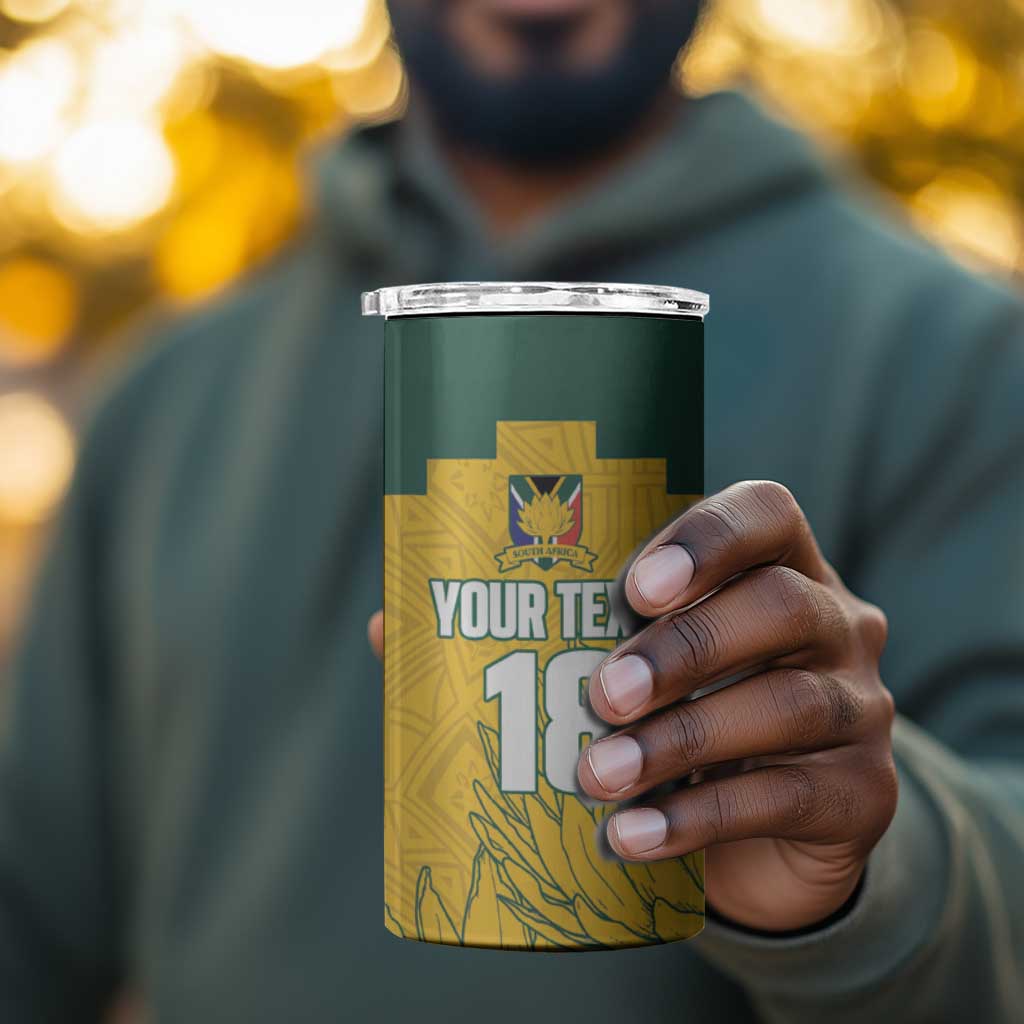 Custom South Africa Soccer 4 in 1 Can Cooler Tumbler From Protea Roots We Rise - Wonder Print Shop
