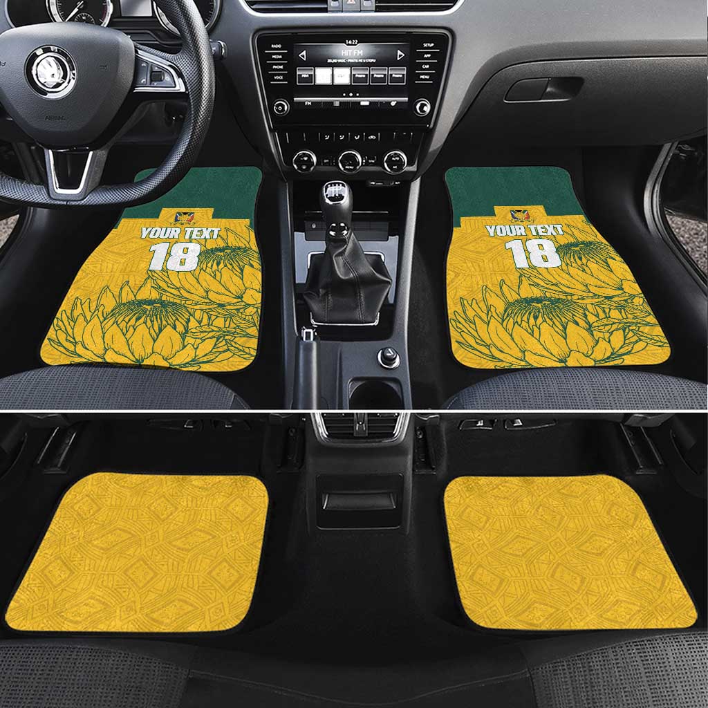 Custom South Africa Soccer Car Mats From Protea Roots We Rise - Wonder Print Shop