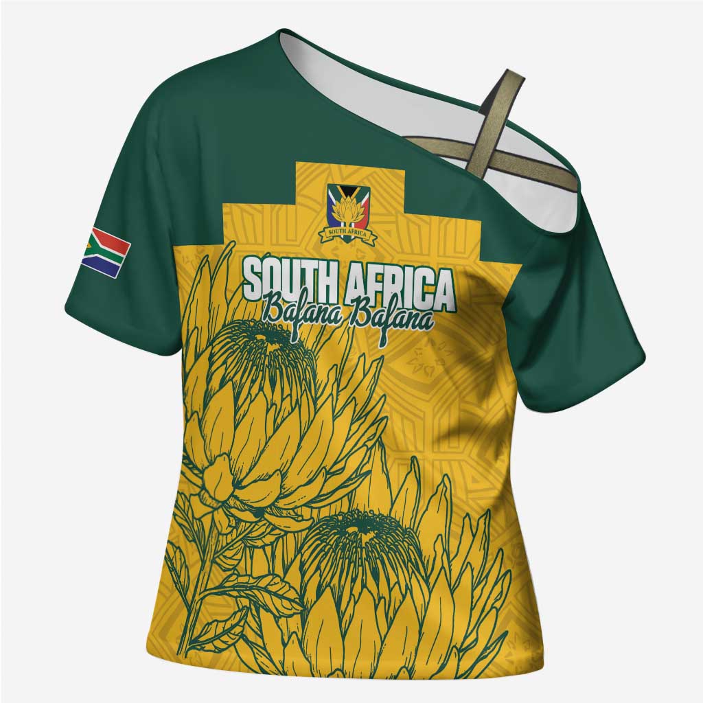 Custom South Africa Soccer Cross Shoulder Shirt From Protea Roots We Rise - Wonder Print Shop