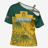 Custom South Africa Soccer Cross Shoulder Shirt From Protea Roots We Rise - Wonder Print Shop