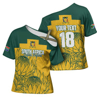 Custom South Africa Soccer Cross Shoulder Shirt From Protea Roots We Rise - Wonder Print Shop