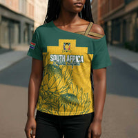 Custom South Africa Soccer Cross Shoulder Shirt From Protea Roots We Rise - Wonder Print Shop