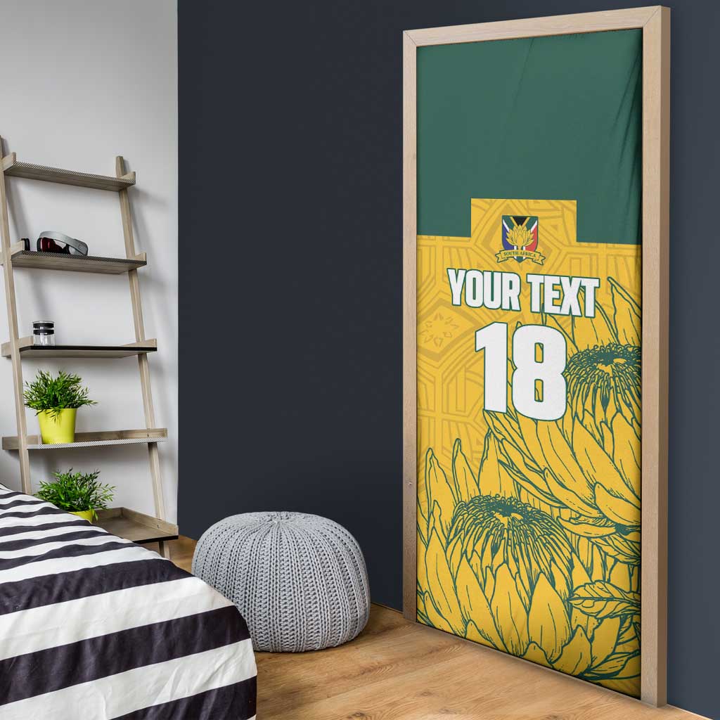 Custom South Africa Soccer Door Cover From Protea Roots We Rise - Wonder Print Shop