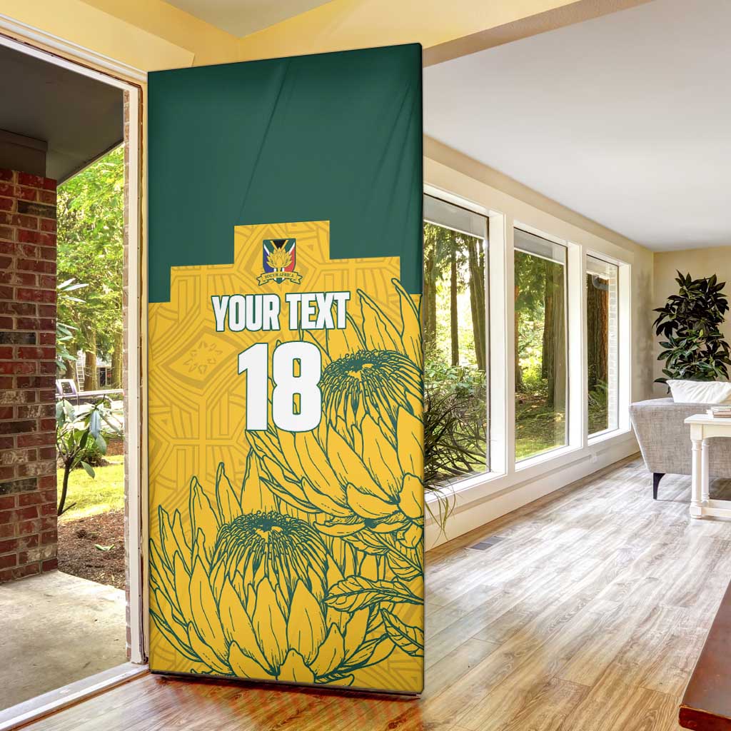 Custom South Africa Soccer Door Cover From Protea Roots We Rise - Wonder Print Shop
