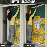 Custom South Africa Soccer Door Cover From Protea Roots We Rise - Wonder Print Shop