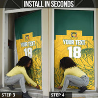 Custom South Africa Soccer Door Cover From Protea Roots We Rise - Wonder Print Shop