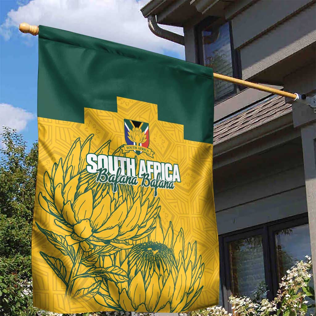 Custom South Africa Soccer Garden Flag From Protea Roots We Rise - Wonder Print Shop