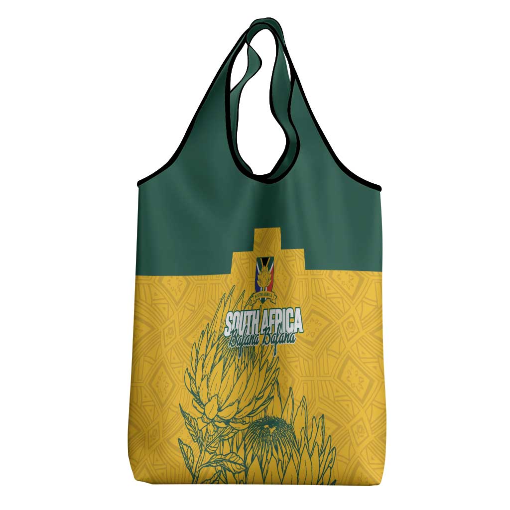 Custom South Africa Soccer Grocery Bag From Protea Roots We Rise - Wonder Print Shop