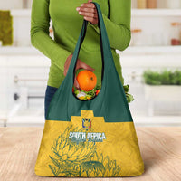 Custom South Africa Soccer Grocery Bag From Protea Roots We Rise - Wonder Print Shop
