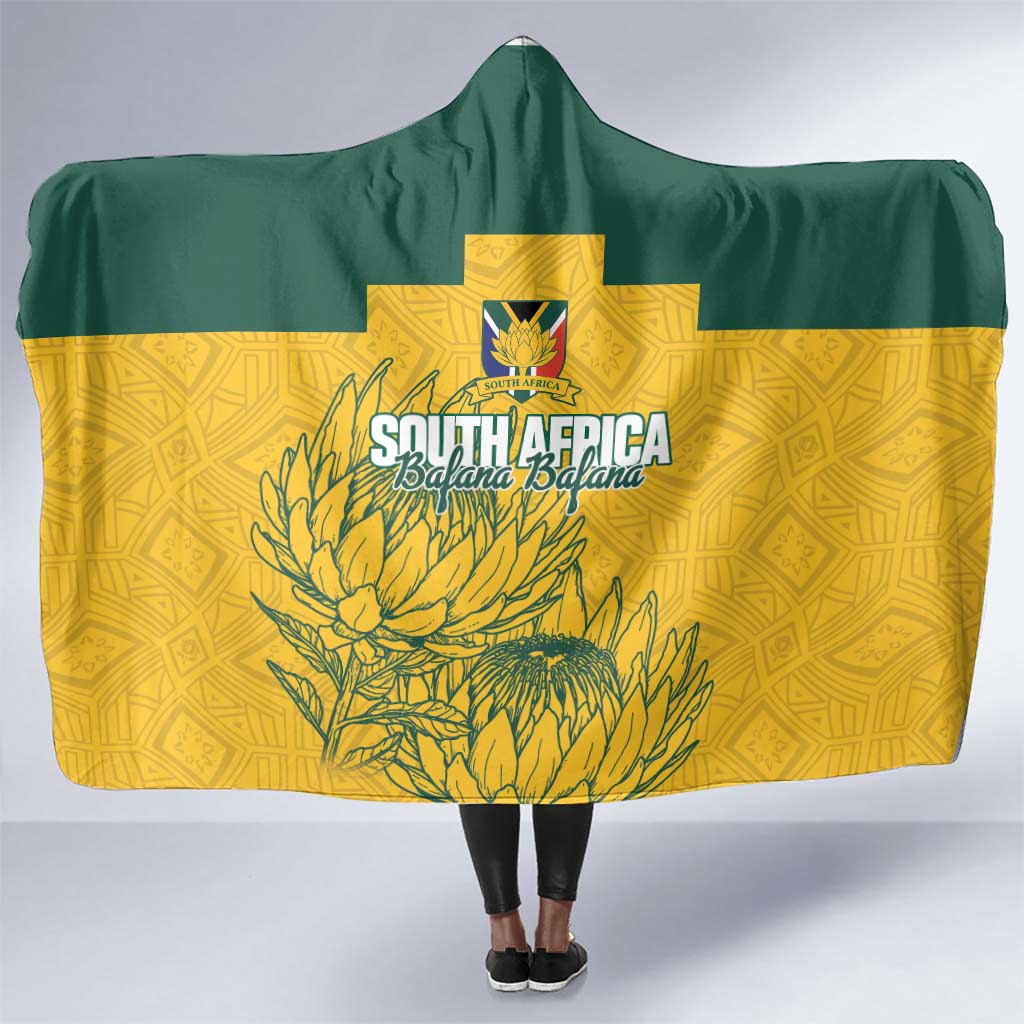 Custom South Africa Soccer Hooded Blanket From Protea Roots We Rise - Wonder Print Shop