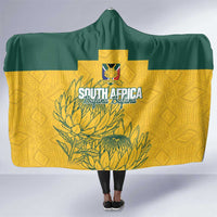Custom South Africa Soccer Hooded Blanket From Protea Roots We Rise - Wonder Print Shop