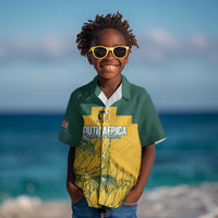 Custom South Africa Soccer Kid Hawaiian Shirt From Protea Roots We Rise - Wonder Print Shop