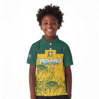 Custom South Africa Soccer Kid Polo Shirt From Protea Roots We Rise - Wonder Print Shop