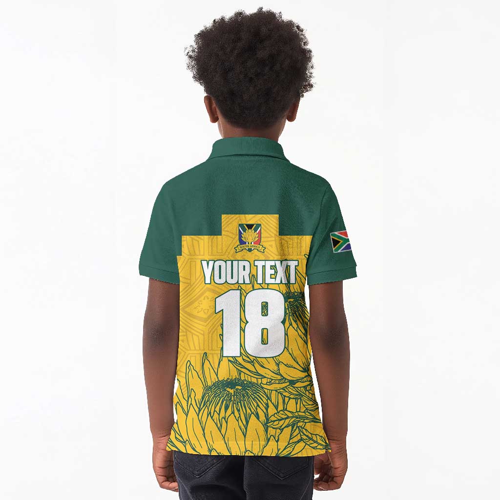 Custom South Africa Soccer Kid Polo Shirt From Protea Roots We Rise - Wonder Print Shop