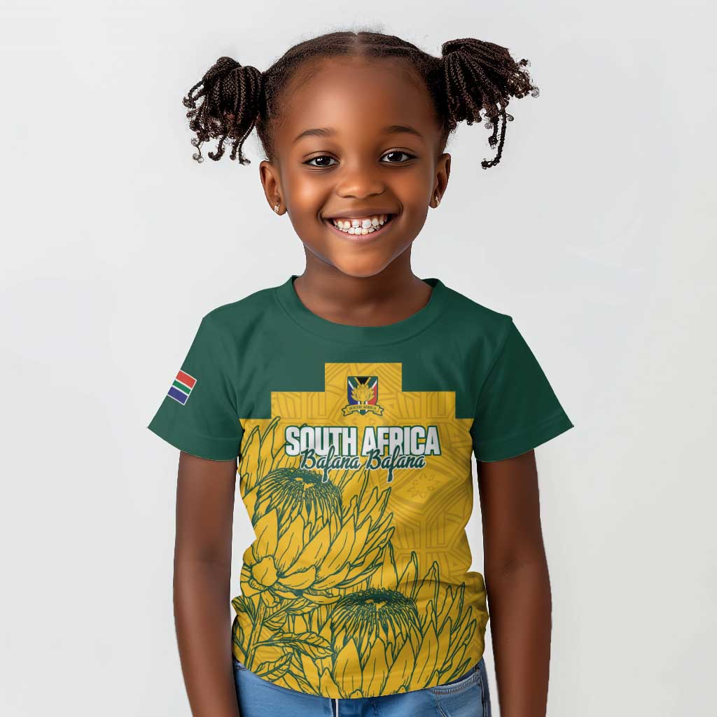 Custom South Africa Soccer Kid T shirt From Protea Roots We Rise - Wonder Print Shop