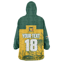 Custom South Africa Soccer Kid Wearable Blanket Hoodie From Protea Roots We Rise - Wonder Print Shop