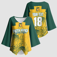 Custom South Africa Soccer Kimono Sleeve Blouse From Protea Roots We Rise - Wonder Print Shop