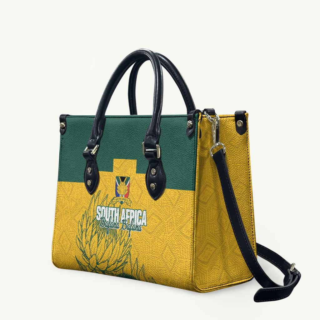 Custom South Africa Soccer Leather Bag From Protea Roots We Rise - Wonder Print Shop